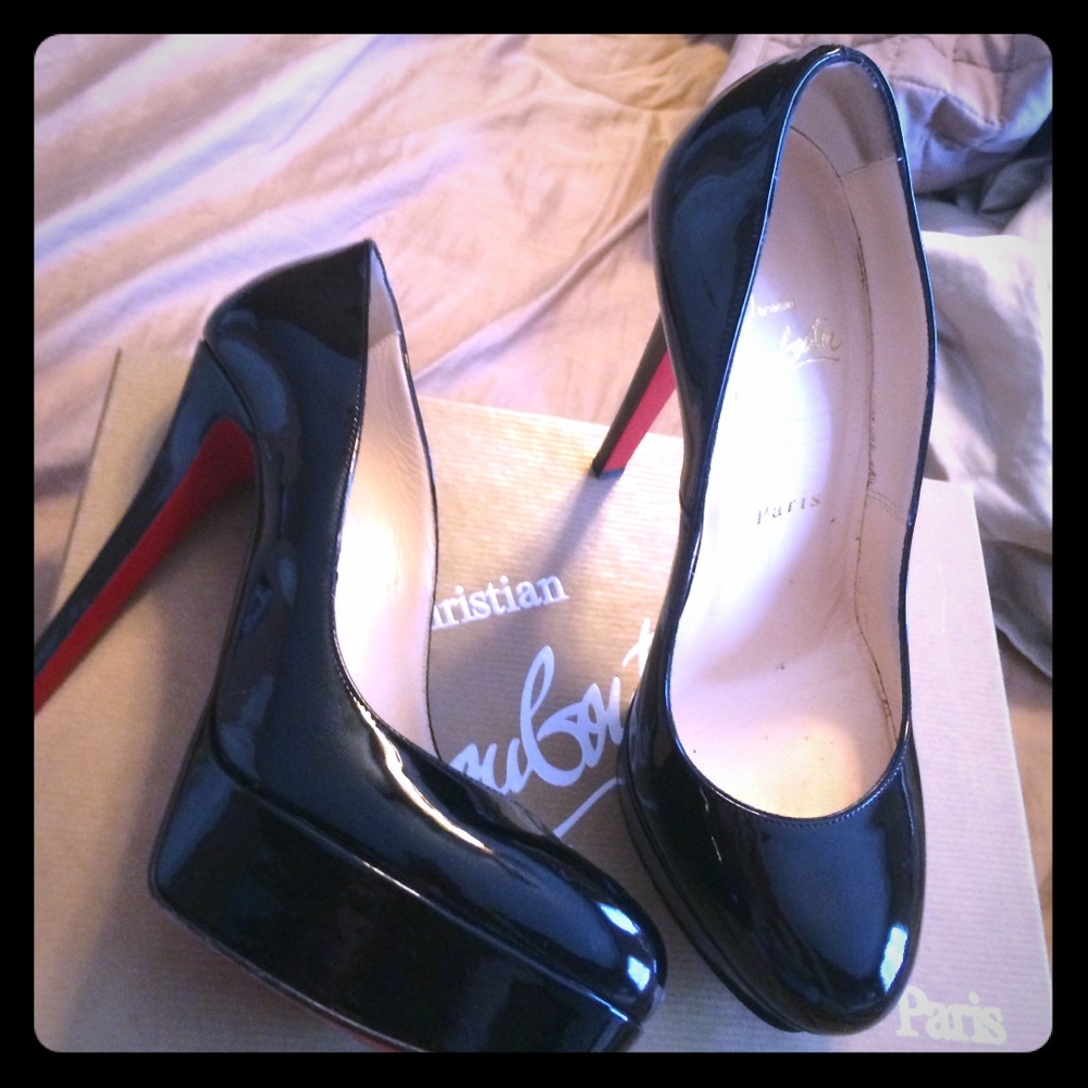 Christian Louboutin Black Heels with Red Soles